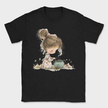 Girl Cooking Pot, Tricou Barbati (Unisex)