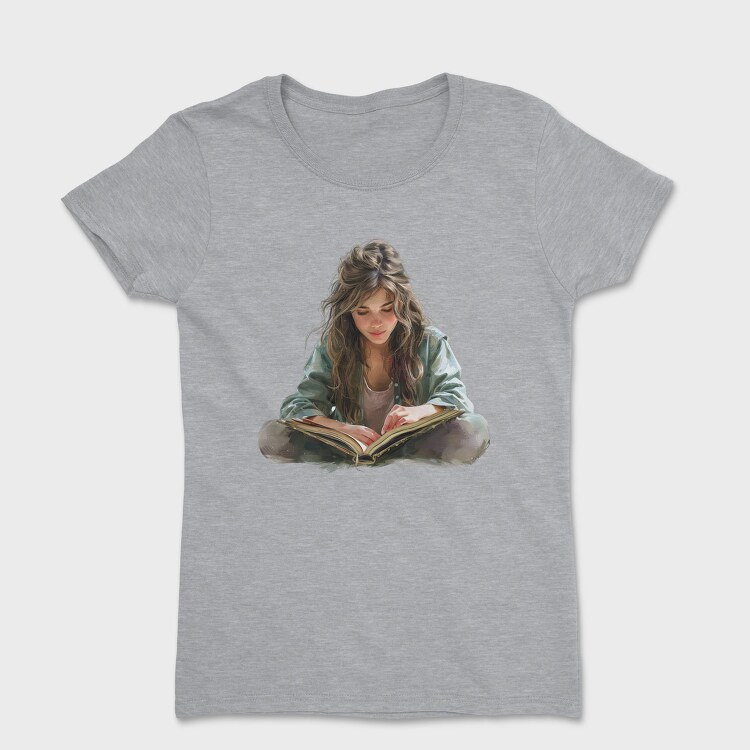 Girl Reading Book, Tricou Femei