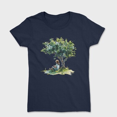 Girl Reading Tree, Tricou Femei