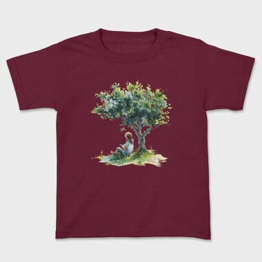 Girl Reading Tree, Tricou Copii