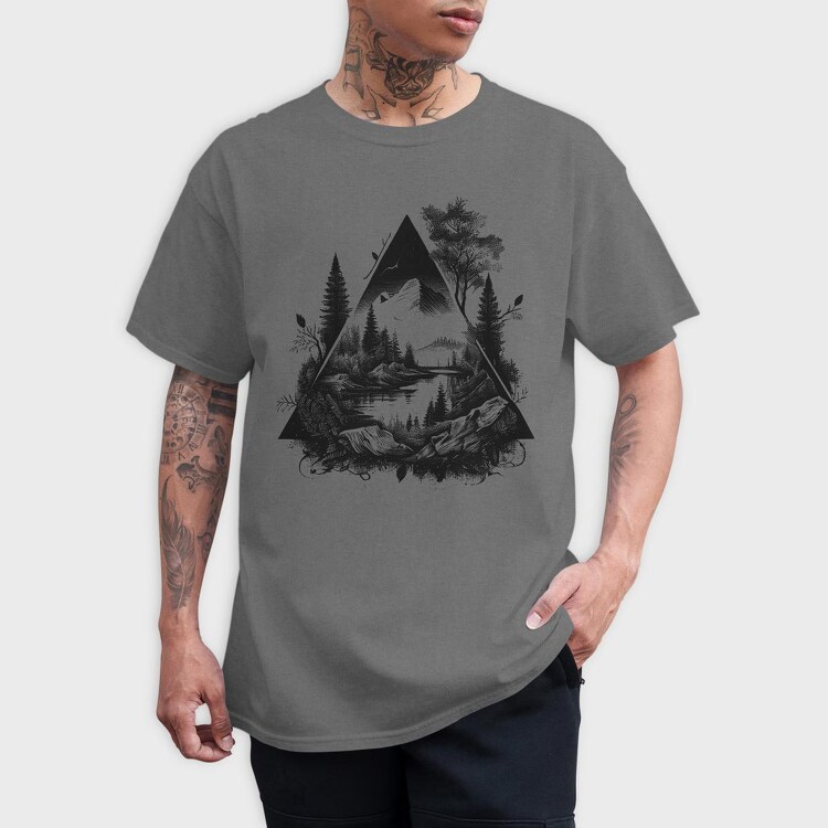 Landscape Triangle, Tricou Barbati (Unisex)