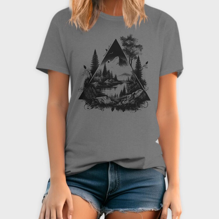 Landscape Triangle, Tricou Barbati (Unisex)