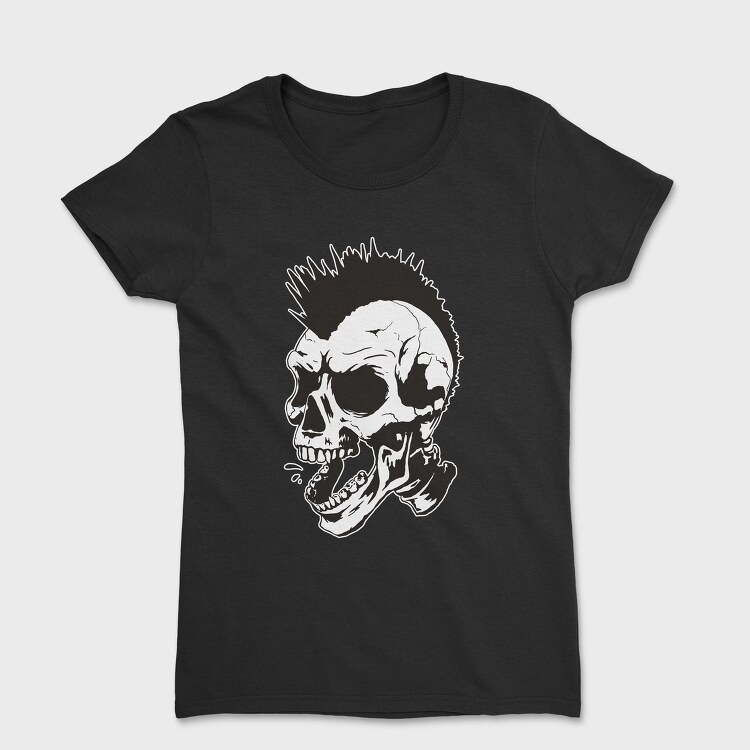 Skull Punk Mohawk, Tricou Femei
