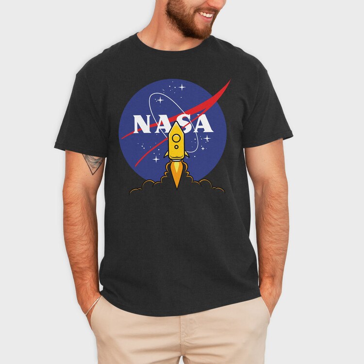 Nasa Rocket Blastoff, Tricou Barbati (Unisex)