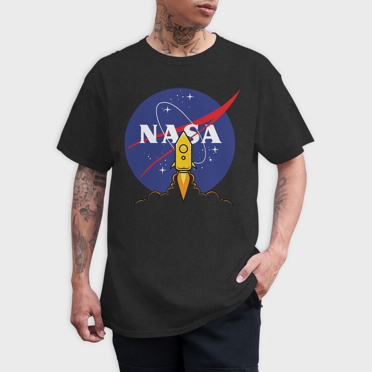 Nasa Rocket Blastoff, Tricou Barbati (Unisex)