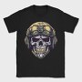 Skull Military Helmet, Tricou Barbati (Unisex)