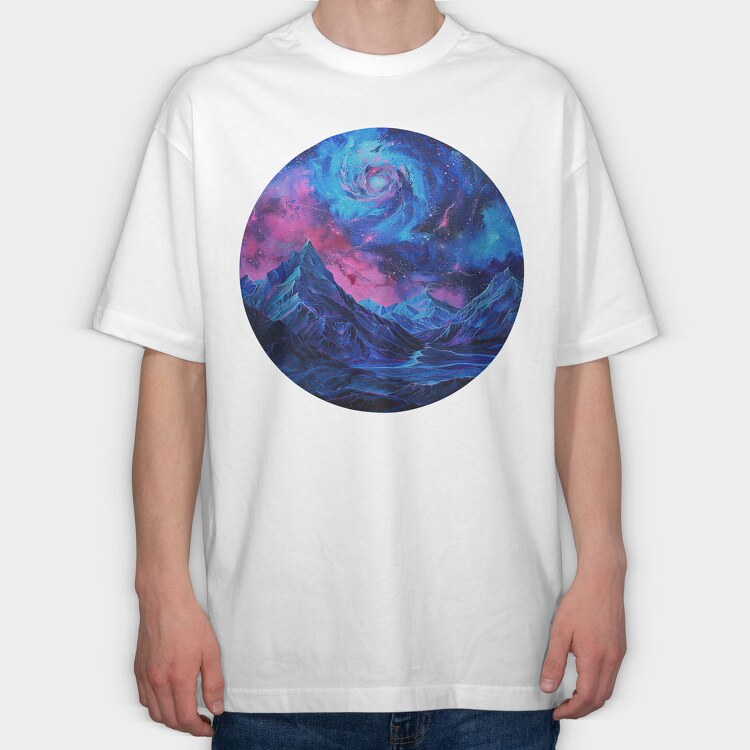 Galactic Climbers Mountain, Tricou Oversize Barbati (Unisex)