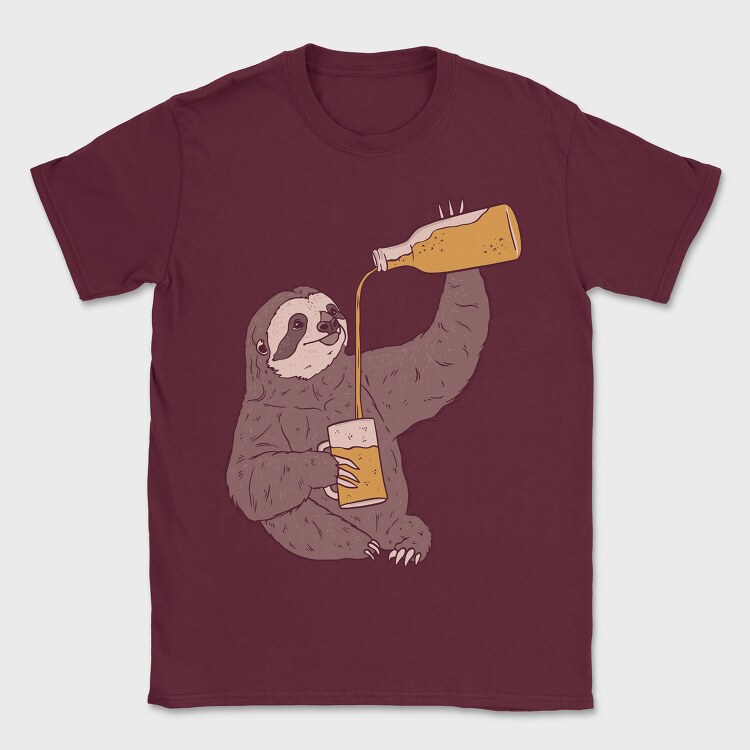 Sloth Beer, Tricou Barbati (Unisex)