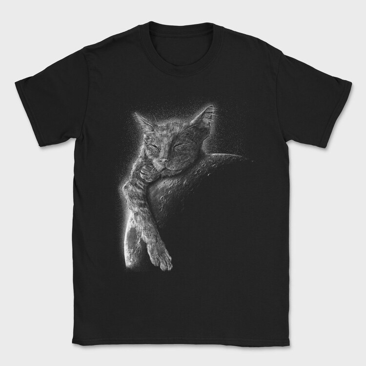 Sleeping Cat Moon, Tricou Barbati (Unisex)