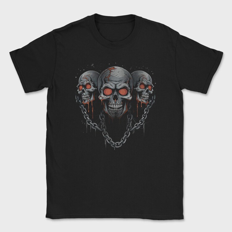 Skulls Chains, Tricou Barbati (Unisex)