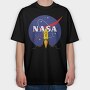 Nasa Rocket Blastoff, Tricou Oversize Barbati (Unisex)