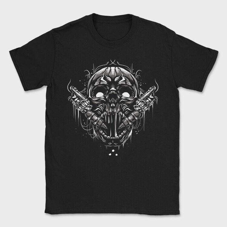 Skull Tattoo Machine, Tricou Barbati (Unisex)