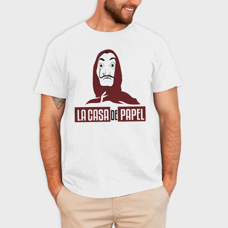 La Casa De Papel Mask, Tricou Barbati (Unisex)