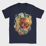 Skull Skater in Fire, Tricou Barbati (Unisex)