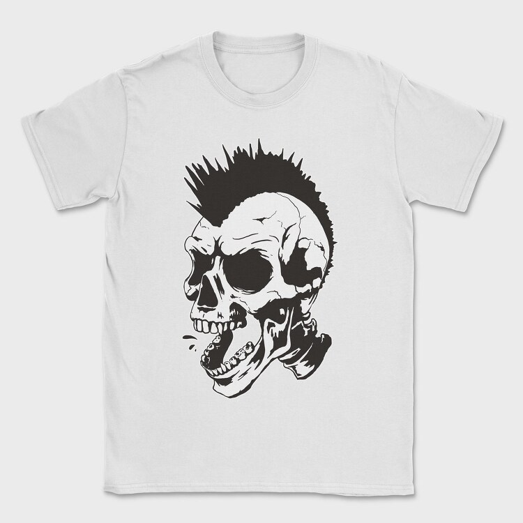 Skull Punk Mohawk, Tricou Barbati (Unisex)