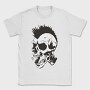 Skull Punk Mohawk, Tricou Barbati (Unisex)