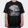 Frosty Mushroom Flowers, Tricou Oversize Barbati (Unisex)
