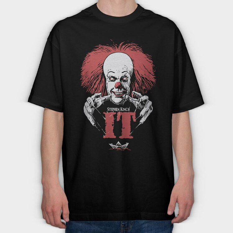 Clown It Horror, Tricou Oversize Barbati (Unisex)