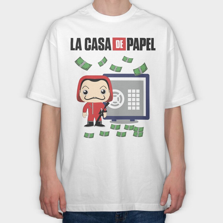 La Casa De Papel Money, Tricou Oversize Barbati (Unisex)