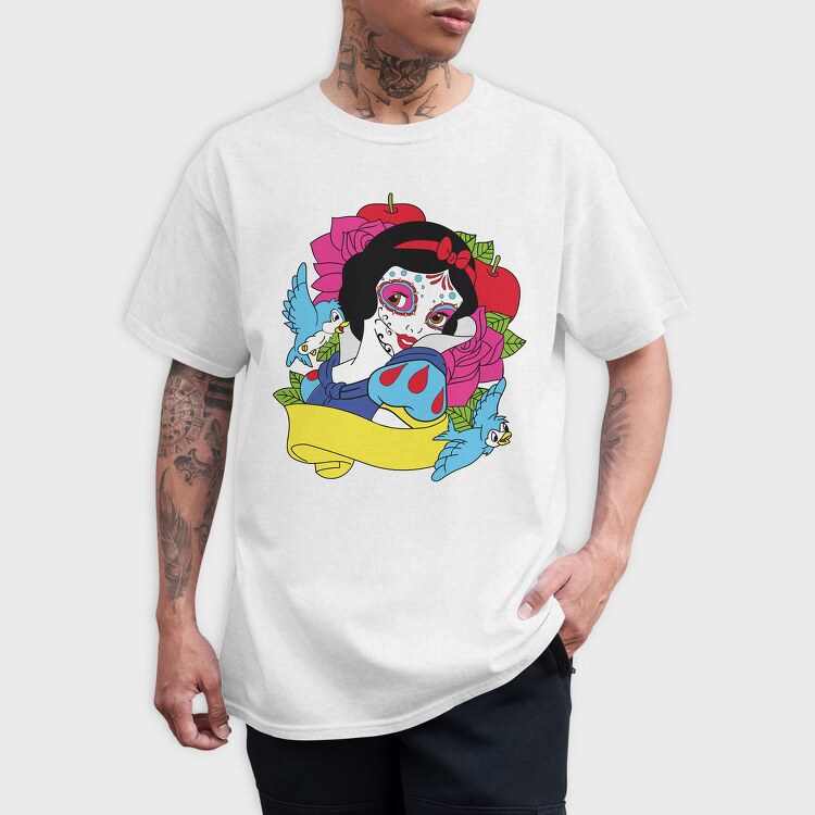 Sugar Skull Snow White, Tricou Barbati (Unisex)