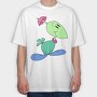 Leafy Smile, Tricou Oversize Barbati (Unisex)