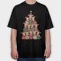 Giraffes Christmas Tree, Tricou Oversize Barbati (Unisex)