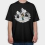 Skiing Mountain Engineering, Tricou Oversize Barbati (Unisex)