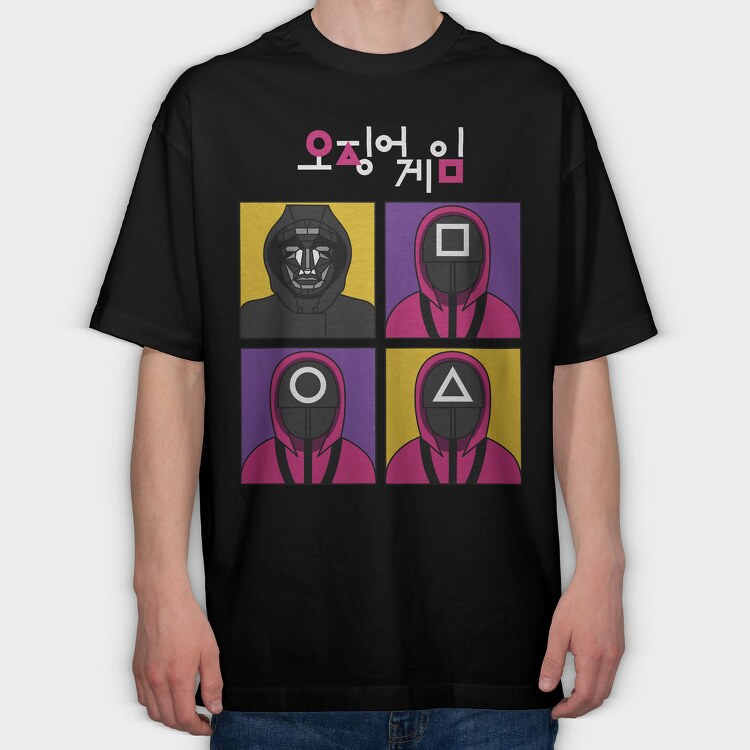 Hooded Symbols, Tricou Oversize Barbati (Unisex)