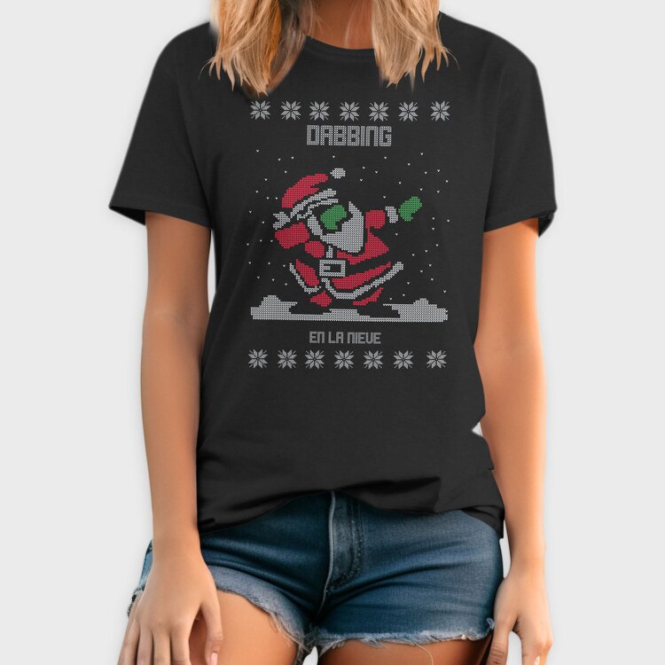 Dabbing Reindeer Sweater, Tricou Barbati (Unisex)