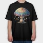 Galactic Fantasy Mushroom, Tricou Oversize Barbati (Unisex)