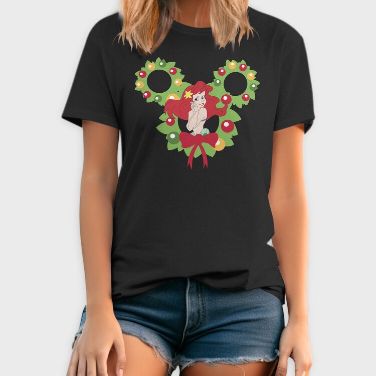 Ariel Holiday Wreath, Tricou Barbati (Unisex)