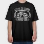 Ski Goggles Mountains, Tricou Oversize Barbati (Unisex)