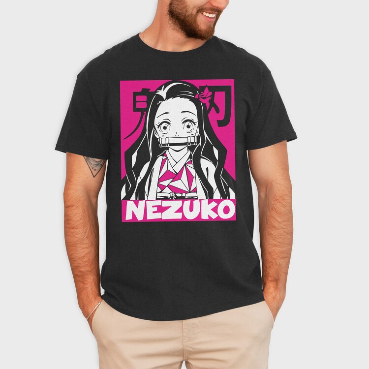 Nezuko Silhouette, Tricou Barbati (Unisex)