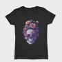 Skull Flowers Glasses, Tricou Femei