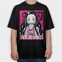 Nezuko Silhouette, Tricou Oversize Barbati (Unisex)