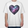 Galaxy Heart Sublimation, Tricou Oversize Barbati (Unisex)
