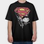Superman Distressed, Tricou Oversize Barbati (Unisex)