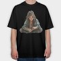 Girl Reading Book, Tricou Oversize Barbati (Unisex)