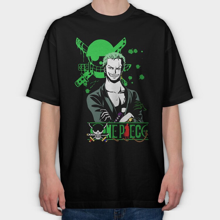 One Piece Splatter, Tricou Oversize Barbati (Unisex)