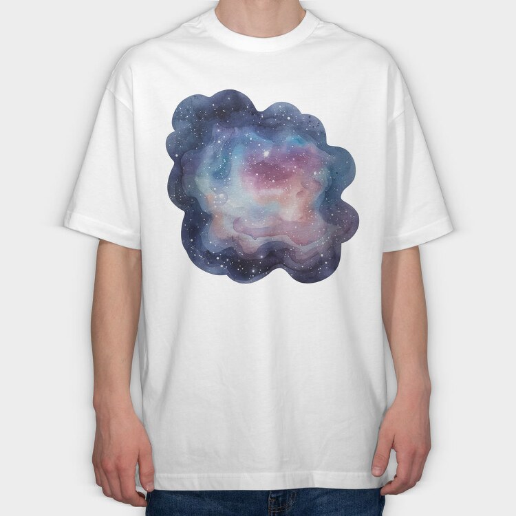 Galaxy Night Sky, Tricou Oversize Barbati (Unisex)