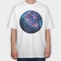 Galactic Mountain Spiral, Tricou Oversize Barbati (Unisex)