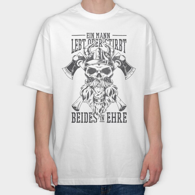 Skull Axes, Tricou Oversize Barbati (Unisex)
