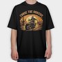 Skeletton Motorcicle, Tricou Oversize Barbati (Unisex)