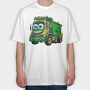 Garbage Truck Face, Tricou Oversize Barbati (Unisex)