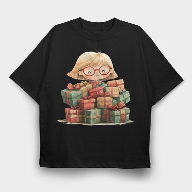 Girl With Gifts, Tricou Oversize Barbati (Unisex)