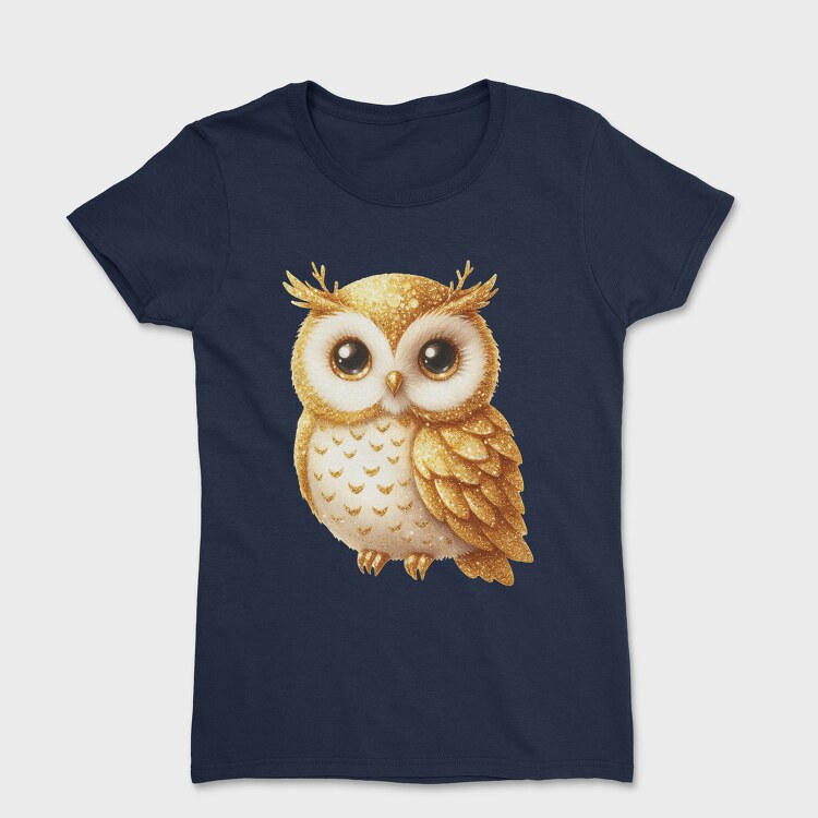 Glittery Owl Glow, Tricou Femei