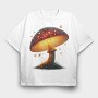 Glowing Fairy Mushroom, Tricou Oversize Barbati (Unisex)