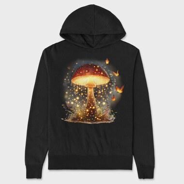 Glowing Mushroom Fantasy, Hanorac Oversize Barbati (Unisex)