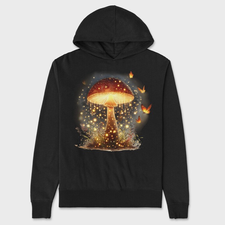 Glowing Mushroom Fantasy, Hanorac Oversize Barbati (Unisex)