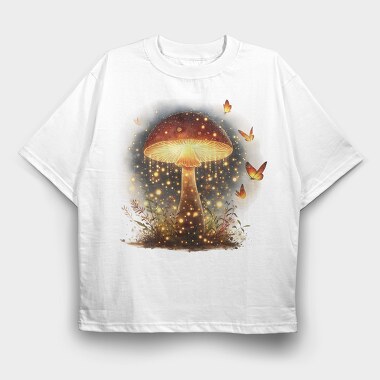 Glowing Mushroom Fantasy, Tricou Oversize Barbati (Unisex)